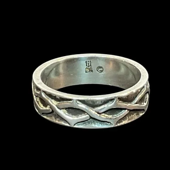 James Avery Crown of Thorns Ring Sz 10 Sterling Silver Retired Jesus Religious - Picture 6 of 10